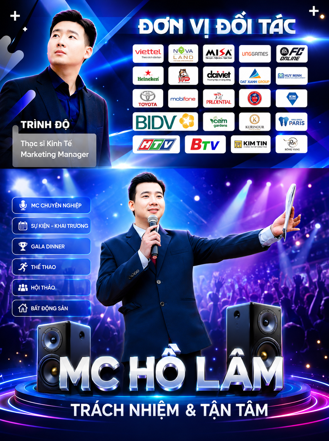 MC Hồ Lâm có 5 năm kinh nghiệp – Người dẫn dắt cảm xúc và kết nối cho những sự kiện chuyên nghiệp