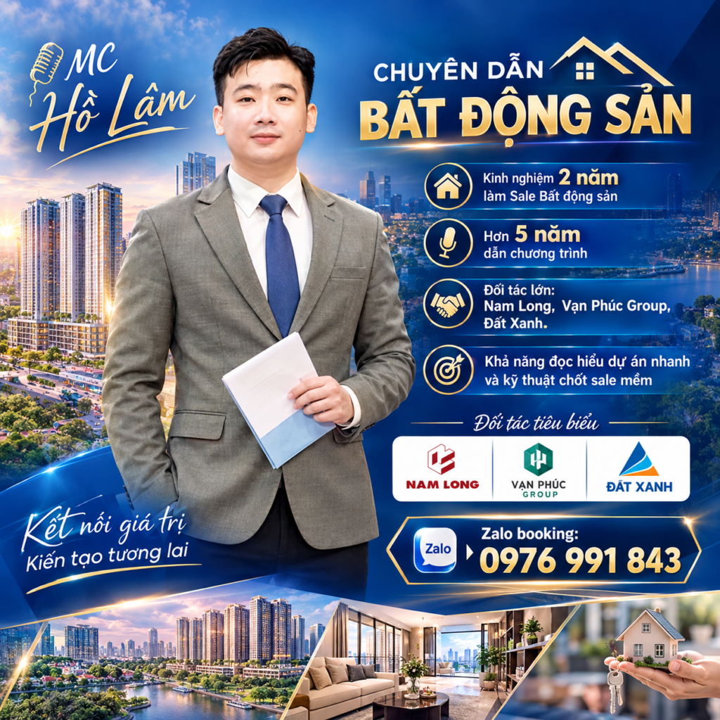 MC Hồ Lâm chuyên dẫn sự kiện bất động sản